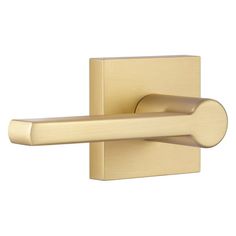 an image of a brass door handle on a white background