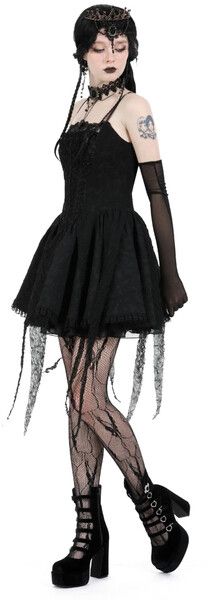 Ravena Lace Dress Gothic Knee-length Mini Dress, Fitted Gothic Mini Dress, Gothic Corset Dress For Cocktail, Halloween Mini Length Corset Dress, Halloween Mini-length Corset Dress, Halloween Mini Corset Dress, Witchy Dress For Halloween, Gothic Knee-length Mini Dress For Night Out, Alternative Long Sleeve Halloween Dress