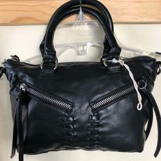 Brand New Never Used No Scratches Or Fading Removable/Adjustable Long Strap Two Zippers On Outside Unzip Purse Pouch ~8” X ~5” Plastic/String From Tags But No Paper Tags Edgy Black Satchel, Edgy Black Satchel For Everyday Use, Black Punk Shoulder Bag With Zipper Closure, Trendy Black Satchel With Gunmetal Hardware, Edgy Faux Leather Bag With Zipper, Edgy Faux Leather Bag With Zipper Closure, Edgy Faux Leather Shoulder Bag With Zipper, Edgy Faux Leather Shoulder Bag With Zipper Closure, Black Edgy Shoulder Bag With Zipper Pocket