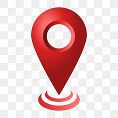 a red map pointer icon on a white background png and psd for free