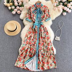 Ladies style dress, noble, elegant, temperament, fashion printed midi dressMaterial:blendedStyle:elegantType:A-lineFeatures:printed,fashionColor:as pictureSize(cm):M,L,XL,2XL 1inch=2.54cm&ltp&gtM:shoulder:36,bust:90,sleeve:26,waist:72,length:127</p>&ltbr/>&ltp&gtL:shoulder:37,bust:94,sleeve:27,waist:76,length:128</p>&ltbr/>&ltp&gtXL:shoulder:38,bust:98,sleeve:28,waist:80,length:129</p>&ltbr/>&ltp&gt2XL:shoulder:39,bust:102,sl Chic A-line Printed Midi Dress, Chic Printed A-line Midi Dress, Chic A-line Floral Printed Dress, Elegant Multicolor A-line Maxi Dress, Elegant Floral Midi Dress For Summer, Elegant Multicolor Short Sleeve Midi Dress, Elegant Summer Floral Midi Dress, Elegant Multicolor Floral Dress For Summer, Printed A-line Midi Dress For Garden Party