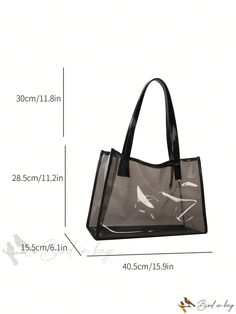 Bird in Bag - Large Clear PVC Beach Bag Handbags Large, Beach Shopping, Travel Storage Bag, Travel Storage, Simple Bags, Shoulder Tote Bag, Large Tote Bag, Shoulder Tote, Cute Bag