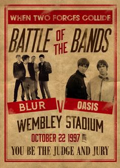 an old concert poster for the band battle of the bands