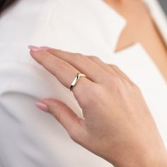 14k 18k real solid gold wedding and stacking rings is the perfect finishing touch for when you want to shine ✨! Handmade rings for women to layer with your engagement and solitaire rings with yellow, rose or white gold options. This V shaped ring can be a perfect idea as a bridesmaid gift 👗, an anniversary gift 🎇, a wedding gift 💒, an engagement gift💍. 𝗥𝗜𝗡𝗚 𝗗𝗘𝗧𝗔𝗜𝗟𝗦: 🛠️ Gold Karats: 14k Solid Gold (also in 18k) 🎨 Gold Colors: Yellow Gold, Rose Gold, White Gold  ⚒️ Stamped: 585 EU Modern Stackable Initial Ring For Anniversary, Elegant Stackable White Gold Initial Ring, Wedding 14k Gold Signet Ring With Round Cut, Stackable Signet Ring With Round Band For Wedding, Elegant Stackable Signet Ring For Anniversary, Minimalist Princess Cut Diamond Wedding Ring, Elegant Stackable Initial Ring With Round Band, White Gold Initial Ring For Wedding, Elegant Slim Band Stackable Signet Ring