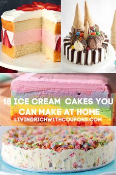 Icecreamcake Homemade, Ice Cream Cake Recipes, Make Ice Cream Cake, Diy Ice Cream Cake, Easy Homemade Ice Cream, Easy Ice Cream Cake, Homemade Ice Cream Cake, Ice Cream Cakes, Ice Cream Birthday Cake