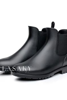 Lasaky - Chelsea Waterproof Ankle Rain Boots: Stylish and Functional Rubber Footwear Round Toe Boots For Rainy Outdoor Activities, Ankle-high Rain Boots For Rainy Season, Outdoor Ankle Boots For Rainy Season, Slip-resistant Rain Boots For Winter, Slip-resistant Rain Boots For Winter Weather, Waterproof Rain Boots For Winter, Winter Slip-resistant Rain Boots, Winter Season Waterproof Rain Boots, Non-slip Rain Boots For Winter