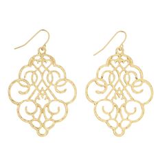 Fall Business Casual Outfits, Wear Pearls, Filigree Earrings, Cut Out Design, Business Casual Outfits, Gold Plated Earrings, Joss And Main, Elegant Earrings, Gold Earrings