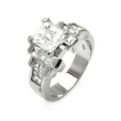 Sterling Silver 925 Rhodium Plated Diamond-Cut Clear Cubic Zirconia Ring Band White Jewelry Female Size 5 All our silver jewelry is crafted from .925 silver also commonly referred to as sterling silver. Sterling silver is the standard for beautiful high-quality silver jewelry and cannot be replicated by lower priced silver plated jewelry. It is 92.5% pure silver, mixed with alloys to add strength and durability to stand the test of time. Keep your fine jewelry shiny and elegant by storing it pro Cubic Zirconia Rings, Silver Plated Jewelry, White Jewelry, Cz Ring, Ring Band, Diamond Cut, Pure Silver, Plastic Bag, Rhodium Plated