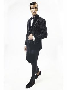 Our Astral handcrafted embellish tuxedo is highlighted with metallic crystals. Single-button satin details on peak collar. This luxurious velvet jacket can be paired with flat-front trousers making it perfect for a cocktail or an evening look. Evening Look, Velvet Jacket, Trousers, Velvet, Satin, Collar, Crystals, Black