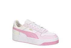 Pink Womens Carina Street Sneaker | Puma | Rack Room Shoes Sporty Pink Mid-top Platform Sneakers, Casual Pink Platform Sneakers With Boost Midsole, Spring Platform Sneakers With Translucent Outsole, Trendy Sneakers With Boost Midsole For Spring, White Skate Shoes With Translucent Outsole, Trendy White Skate Shoes With Boost Midsole, Trendy White Sneakers With Boost Midsole, White Athleisure Platform Sneakers With Perforated Toe Box, Trendy Skate Shoes With Perforated Toe Box For Streetwear