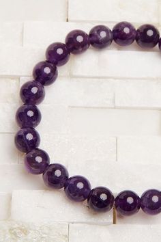 Earthbound Trading Company - Shiny Amethyst Bracelet Earthbound Trading Company, Amethyst Bracelet, Amethyst Beads, Trading Company, Bead Bracelet, Stone Beads, Free Gifts, Amethyst, Beaded Bracelets