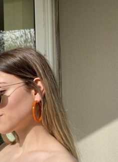 Summer Hoop Earrings - Gold Hoop with Orange Beads Gold plated hoops. You can use your orange hoop earrings in summer evenings, on the beaches, in parties, in celebrations... .All of my handmade products are ready to be shipped. .Shipped 1-2 business day. .EXPRESS SHİPPİNG .IMPORTANT: Please note that these are guidelines only - no delivery time is absolutely guaranteed - on occasions items sent by airmail can take longer than the guideline times due to customs delays that are beyond my control. Adjustable Orange Hoop Earrings, Trendy Summer Hoop Earrings With Ear Wire, Trendy Small Hoop Orange Earrings, Trendy Small Hoop Orange Jewelry, Colorful Beads Hoop Earrings For Beach, Orange Small Hoop Earrings For Summer, Summer Orange Small Hoop Earrings, Colorful Beaded Hoop Earrings For Summer, Summer Hoop Earrings With Ear Wire