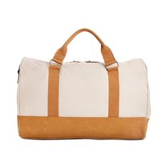 Manufacturer: Sun + Stone Style Type: Duffle Bag Collection: Sun + Stone Sleeve Length: Material: No Material Tag Fabric Type: Canvas Specialty: Colorblock Sku: Bh5356783 Removable Shoulder Strap Included Beige Travel Bag With Handles For Everyday Use, Beige Travel Bag For Everyday Use, White Shoulder Bag With Leather Trim For On-the-go, Beige Bag With Canvas Lining For On-the-go, Beige Weekender Bag With Leather Handles, White Satchel Duffle Bag With Luggage Sleeve, White Weekender Bag With Luggage Sleeve, Casual Duffle Bag With Leather Handles For On-the-go, Beige Canvas Travel Bag With Double Handle