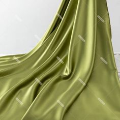 glossy olive green soft satin with good drape Satin Fabric Drape, Sage Green Satin Fabric, Elegant Silk Fabric With Satin Finish, Luxury Green Silk Fabric, Satin Fabric Purple, Iridescent Fabric, Fabric Feathers, Lame Fabric, Fabric Glitter