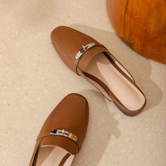 Brown Mules, Flat Mules, Brown Flats, Walk This Way, Loafer Mules, Only Shoes, Leather Mules, Casual Work, Salvatore Ferragamo Flats