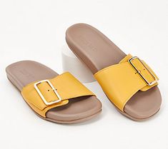 Head out to the farmer's market, take a stroll through the shopping district, or settle in for brunch in these comfy, subtly stylish slide sandals. They're a great go-to option for your daily casual doings. From Naot. Summer Leather Footbed Slip-on Slides, Summer Open Toe Flip Flops For Everyday, Open Toe Footbed Sandals For Everyday Spring Wear, Trendy Adjustable Sandals For Everyday, Casual Slippers With Buckle Closure For Spring, Spring Casual Slippers With Buckle Closure, Casual Everyday Slides, Summer Beach Slippers With Leather Footbed, Summer Sandals With Cushioned Footbed