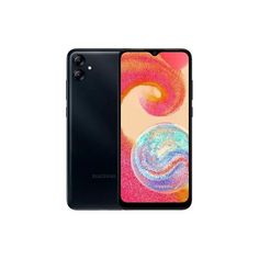 the new samsung galaxy m10 is shown in black, with colorful swirls on it