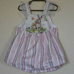 Custom Made One Of A Kind 12 Month Easter Or Spring Dress. Brand New Never Worn. Will Come With A Matching Petite Bow. Cute Purple Cotton Dress, Cute Sleeveless Pinafore Dress For Playtime, Cute Purple Dress For Play, Purple Cotton Dress For Playtime, Cute Purple Playwear Dress, Homemade Dresses, Kids Boutique, Easter Dress, Vintage Easter