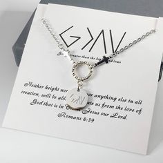 God is greater than the high and lows necklace Confirmation Gift Religious jewelry Scripture jewelry Romans 8 39, Scripture Jewelry, Jesus Gifts, Confirmation Gifts, Religious Jewelry, Greater Than, Jewelry Inspo, The High, God Is