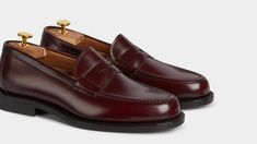 Elegant Burgundy Loafers With Rubber Sole, Classic Burgundy Loafers For Office, Classic Formal Loafers, Classic Italian Loafers For Formal Occasions, Classic Burgundy Loafers With Rubber Sole, Classic Burgundy Leather Shoes With Rubber Sole, Classic Burgundy Dress Shoes For Galas, Elegant Leather Shoes For Fall Galas, Classic Red Loafers For Semi-formal Occasions