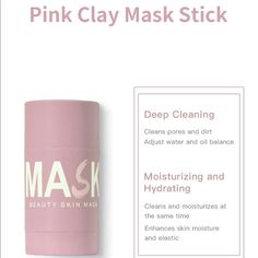 Melao Pink Mask Stick Nourish Skin Organic Clay Mask Stick Oil Control Moisturizing Brightening Detoxifying Acne Remover. Soothing Improve Rough Skin Hydrating Nourishing The Skin Moisturizing Restores Lost Moisture Cleaning Oil Control Moisturizing Hyaluronic Mask, Sugar Scrub For Face, Exfoliating Face Mask, Gold Eye Mask, Pink Clay Mask, Pink Mask, Facial Sheet Mask, Exfoliate Face, Skin Clinic