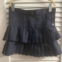 Nwot French Toast Pleated Navy School Uniform Skirt Size 5 Adjustable Waist -Inner Tags Were Removed (Sensory Issues) And Then Once Tried On, My Daughter Didn’t Like The Skirt Because It Had No “Pull” School Skirt With Ruffles In Cotton, School Skirt With Cotton Ruffles, Casual Tiered Skirt For School, Cute Fitted Mini Skirt For School, School Uniform Tennis Skirt In Mini Length, School Uniform Style Mini Pleated Skirt, School Fitted Tiered Skirt, Cotton School Uniform Mini Skirt, School Uniform Style Mini Tennis Skirt