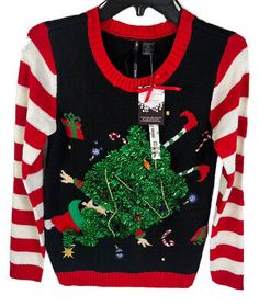 a sweater with an ugly christmas tree on it