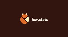 the logo for foxstats is shown in orange and white on a brown background