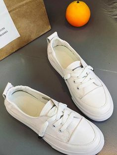 Sku CY-!26361 Material Cow Leather Occasion Casual , Sports Heels Height Low (1cm-3cm) Seasons Spring , Summer , Autumn Type Sneakers Color WHITE Size 35,36,37,38,39,40 Size chart: Please consult the size chart we provide for this item's measurements to help you decide which size to buy. Please note: There may be 1-3cm differ due to manual measurement. Sneaker Shoes, Sperrys, Cow Leather, Boat Shoes, Low Top, Top Sneakers, Heel Height, Cow, Shoes Sneakers