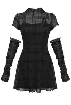 Gothic Outfits For Women, Look Grunge, Dark Dress, Punk Dress, Black Short Sleeve Dress, Grunge Dress, Dark Style, Dark Outfits, Short Party Dress