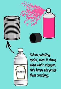 a bottle of paint next to a can with pink sprinkles on it