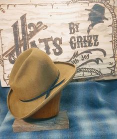 "If you have any trouble completing your order please contact us so that we can assist.Please be sure to read all shop info and the FAQ's before measuring your head and placing an order as we are not able to offer returns or exchanges on our custom-built hats. The Pistolero is a modern version of a basic cowboy hat...with a unique twist. Imagine rodeo meets boardroom. The crown is shaped like our Buckaroo but it has a short brim. This unique hat was recently designed by Lil Grizz. If you want th Handmade Formal Hat With Curved Brim, Formal Handmade Hat With Curved Brim, Classic Brown Handmade Hat, Vintage Hats For Western-themed Events And Kentucky Derby, Vintage Handmade Hat Band For Western-themed Events, Vintage Handmade Hat For Western-themed Events, Vintage Handmade Hats For Western-themed Events, Handmade Vintage Hats For Western-themed Events, Vintage Handmade Hats For Country Events