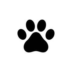 an animal's paw print on a white background