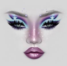 Extreme Makeup, Halloween Eye Makeup, Purple Makeup