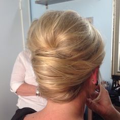 #hair #updo #specialoccasion #beauty #wedding #bridesmaid #wedding #weddinghair #elegant #specialoccasion #texture #lovehair #mywork #frenchtwist #lovewhatido #updo #sleek  #makeupbywendyzerrudo Hair Bun Sleek, French Twist Updo Wedding, Modern French Twist Updo, Updo Sleek, Bun Sleek, Modern French Twist, Back Flip, Twist Updo