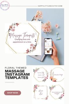 Instagram Post Premade Content for Massage Therapists

Improve your marketing with our pre-designed Instagram posts for massage therapists. This set includes beautiful floral frames! These eye-catching images are perfect for promoting your services and attracting new clients. Whether you specialize in deep tissue, Swedish, or sports massage, our content will showcase your expertise and professionalism. Take your social media game to the next level! Frame Pink, Floral Frames, Sports Massage