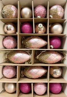 Christmas Multi-Shaped Glass Ornaments - DesignedBy The Boss Metallic Ornaments, Christmas Door Decorating Contest, Door Decorating Contest, Beautiful Ornaments, Christmas Light Displays, Pink Ornament, Easy Christmas Decorations, Diy Christmas Decorations Easy, Wreath Decoration