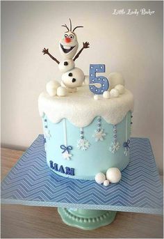 Here comes ..........Olaf !! Torte Frozen, Cupcakes Frozen, Elsa Torte, Frozen Theme Cake, Bolo Frozen, Animal Birthday Cakes