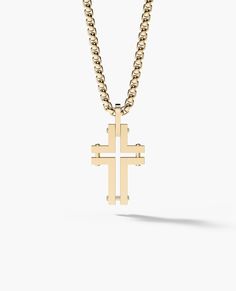 Rockford’s minimalist geometric cross pendant is instantly recognizable by its impeccable art-deco inspired symmetry, featuring sleek lines and geometric angles. Solid gold, hand polished pieces are fastened in place by Rockford Collection’s signature screws. Simple yet intricate, this minimalist cross pendant is ideal for those who understand that less truly is more. Monthly Payments, Big Diamond, Gold Hand, Custom Initials, Yellow Gold Chain, Art Deco Inspired, Leather Pouch, Blue Diamond, Custom Rings