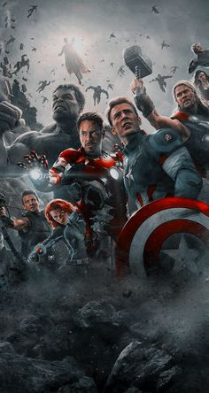 the avengers movie poster with many characters