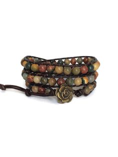 A personal favorite from my Etsy shop https://www.etsy.com/listing/511231182/picasso-jasper-wrap-bracelet-wrap Earthy Adjustable Hand Wrapped Bracelet, Adjustable Earthy Hand Wrapped Bracelet, Earthy Style Wrap Bracelet With Round Beads For Gift, Rustic Hand-wrapped Bracelet With Round Beads, Rustic Adjustable Wrap Bracelet, Rustic Adjustable Hand-wrapped Bracelet, Rustic Adjustable Hand Wrapped Bracelet, Brown Hand-strung Wrap Bracelet, Unique Brown Wrap Bracelet For Gift