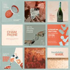 the collage shows different types of wine and other things that are related to it