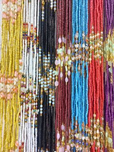 ♕ This Listing is for 20 - 100 Strands of WaistBeads ♕ Wholesale African waist beads.  ♕ Ships directly from Ghana, West Africa. ♕ Free shipping via DHL (3 - 5 business days to arrive). ♕ Processing time (5 - 7 business days). ♕ Beads are all TIE-ON (made with cotton thread/polyester).  ♕ Length varies from 45 to 50 inches. Multicolor Faceted Beads Waist Beads For Party, Adjustable Multicolor Traditional Waist Beads, Cheap Multicolor Round Waist Beads, Traditional Adjustable Multicolor Waist Beads, Adjustable Multicolor Faceted Waist Beads, Luna Goddess, Belly Chain, Wholesale Beads, West Africa