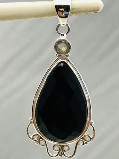 Black Onyx and Opalite Pendant - Morganna’s Treasures Black Natural Stones Gemstones For Gift, Mystical Black Jewelry For Healing, Spiritual Black Jewelry With Large Stone, Physical Strength, Ending A Relationship, Gothic Accessories, Protection Stones, Spiritual Awareness, Starting A New Job