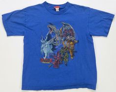 Rare Vintage YU-GI-OH! King of Games T Shirt 90s 2000s Yugioh Anime Blue Youth L measurements are included in the photographs flaws -light discoloring spots and blemishes on front, back and left arm Thanks for checking out DasCardHaus! We provide you great deals on vintage clothing items such as shirts, jackets and hats. All items are shipped out via USPS and we use eBay’s global shipping program for international orders. If you have any questions, comments or concerns please ask and we will get Yugioh Poster, Yu Gi Oh Official Art, Yugioh Ancient Gear, Yugioh 5ds Yusei Fudo, Yu Gi Oh Millennium Items, 90s 2000s, Dream Wardrobe, Clothing Items, Vintage Outfits