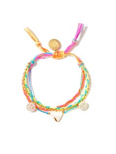 Rainbow Festival Jewelry With Adjustable Cord, Rainbow Jewelry With Adjustable Cord For Festivals, Rainbow Adjustable Cord Jewelry For Festivals, Trendy Multicolor Jewelry With Adjustable Cord, Bohemian Rainbow Jewelry For Friendship, Rainbow Festival Bracelet Jewelry, Rainbow Sliding Knot Bracelet, Adjustable Multicolor Charm Bracelet For Festival, Adjustable Charms Bracelets For Festival