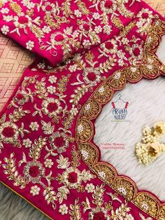 Overall Maggam Work Blouse, Magam Works For Blouses Latest, Bridal Wedding Blouse Design, Heavy Maggam Work Blouse Designs Latest For Bridal, Pink Blouse Maggam Work Designs, Vasanthi Creations, Bridal Blouse Designs Heavy Work, Pelli Blouse