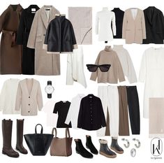 Black Blazer Capsule Wardrobe, Capsule Wardrobe Fall Outfits, Normcore Capsule Wardrobe, Neutral Style Fashion Minimal Classic, Neutral Minimal Outfits, Classic Capsule Wardrobe 2023, Blazer Autumn Outfit, Neutral Color Wardrobe, Black And White Capsule Wardrobe