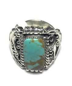 New without tags LOT : No MAIN STONE : Turquoise METAL : Sterling Silver JEWELRY TYPE : Rings ETHNIC & REGIONAL STYLE : Native American Stunning Intricate Silversmith Detail in this Beauty. Royston Turquoise Stone set in Sterling Silver. Bright colors and Matrix. Measuring 1 inch wide. Such a beautiful piece for any collection. Nice solid ring. Due to nature of natural stones colors and Matrix will vary. Thank you for looking at our items. Please contact us if you have any questions. Exporte Artisan Multi-stone Turquoise Ring, Artisan Turquoise Ring Jewelry, Heirloom Style Turquoise Sterling Silver Ring, Southwestern Turquoise Ring With Large Stone, Southwestern Style Turquoise Ring With Large Stone, Western Sterling Silver Gemstone Ring, Western Style Sterling Silver Gemstone Ring, Unique Rectangular Turquoise Ring, Southwestern Style Large Stone Turquoise Ring