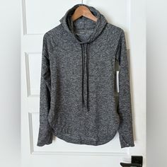 Athleta Uptempo Hoodie In Charcoal Grey, Size Xxs (Runs A Little Big). New With Tags! Yoga Sweatshirt, Short Hoodie, Purple Leopard Print, Half Zip Hoodie, Cowl Neck Sweatshirt, Sherpa Pullover, Green Hoodie, Comfy Sweaters, Wrap Sweater